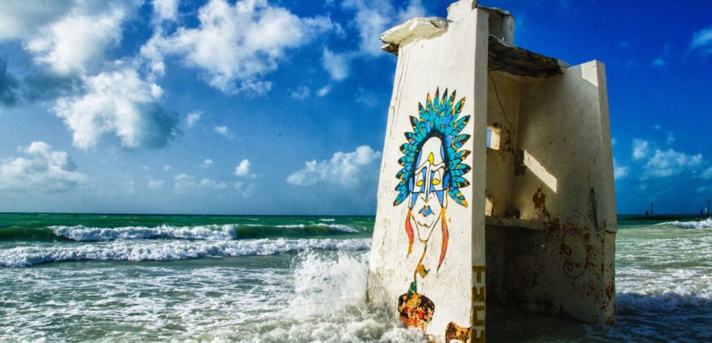 street art in holbox | holbox with kids